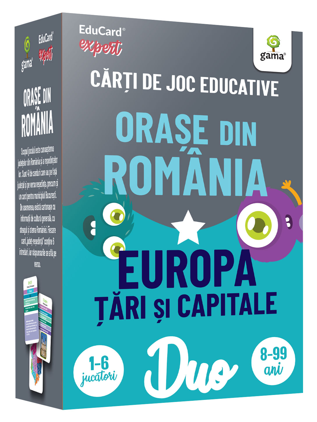 DuoCard - Orase din Romania Europa: Tari si capitale